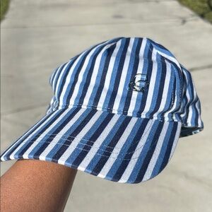 Karl Lagerfeld Blue and White Striped Hat